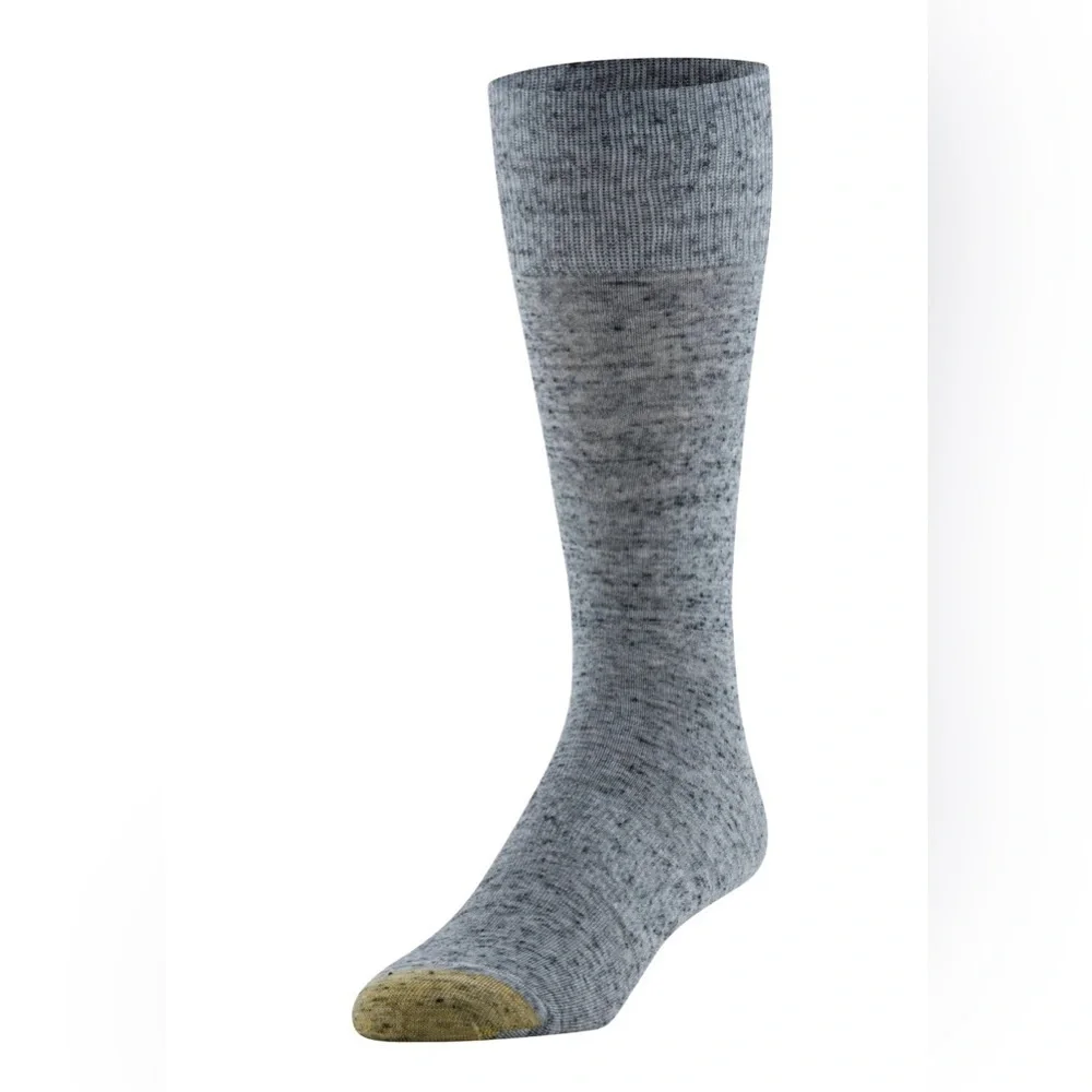 GOLDTOE Edition Mens Comfort Top Flat Crew Socks, 3-Pack